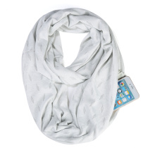 Модный шарф Infinity со скрытым карманом на молнии для женщин, легкий мягкий шарф для путешествий